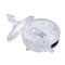 Crystal Glass Footed Sugar Bowl Candy Jar with Lid 12*7.3 cm