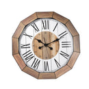 Modern Retro Hexagonal Tarnish Brown Wall Clock Living Room Office 60 cm