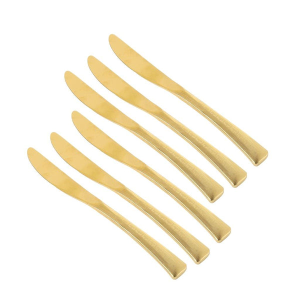 Stainless Steel Tableware Deco Gold Table Knife Set of 6 Pcs 22.4*1.8 cm