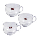 Glass Tea and Coffee Cup Set of 3 Pcs 440 ml