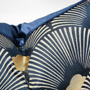 Modern Decorative Gold Indigo Peacock Feather Pattern Cushion Cover Pillowcase 50*50 cm