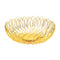 Deco Gold Plated Metal Fruit Basket Fruit Bowl 27.5*27.5*10.5 cm