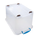 Multipurpose Plastic Stackable Storage Container Bins With Wheels 52*37.4*31 cm