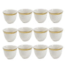 Ceramic Coffee Cawa Shafee Cup Set of 12 Pcs Abstract Design 80 ml