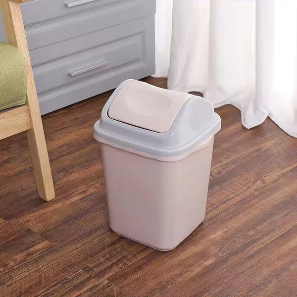 Multicolor Swing Top Rubbish Bin Plastic Waste Bin Trash Bin for Home Kitchen Office 24*26 cm