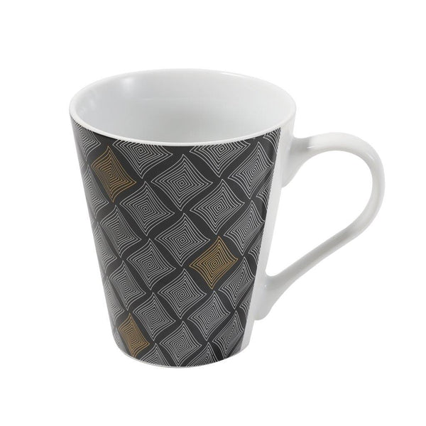 Ceramic Coffe Mug Latte Mug Chevron Abstract Design Print 8.5*10 cm