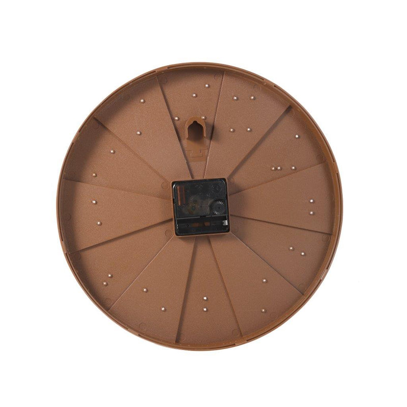 Modern 3d Brown Wall Clock Creative Quartz Living Room Bedside Table 30 cm