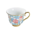 Ceramic Blue & White Floral Design Tea Cup and Saucer Set of 13 Pcs with Teapot and Stand Pot 23*25 cm/Cup 5*9 cm