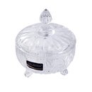 Crystal Glass Footed Sugar Bowl Candy Jar with Lid 12*7.3 cm