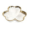 White Ceramic Gold Rim Bowl Fine Porcelain Dinnerware Tableware Serving Dish 21*7.5 cm