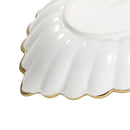 White Ceramic Gold Rim Oval Bowl Platter Fine Porcelain Dinnerware Tableware Serving Dish 37*25*7.5 cm