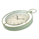 Modern Vintage Timepiece Style Turquoise Frame Wall Clock 43 cm