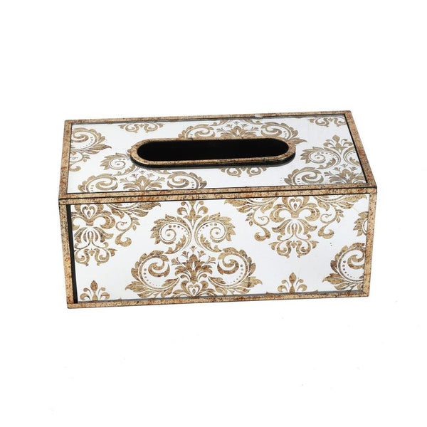 Deco Floral Print Mirror Body Tissue Box 24*12.5*10 cm