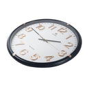 Minimalist Round Analog Navy Frame Wall Clock Home Office 43 cm