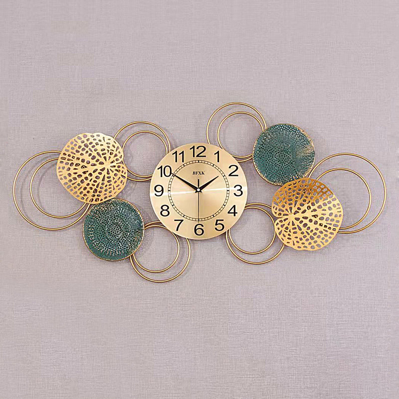 Luuxury Modern Metal Wall Clock 3D Home Wall Decor Art 45*92 cm