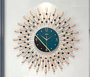 Luuxury Modern Metal Wall Clock Floral 3D Home Wall Decor Art 70*70 cm