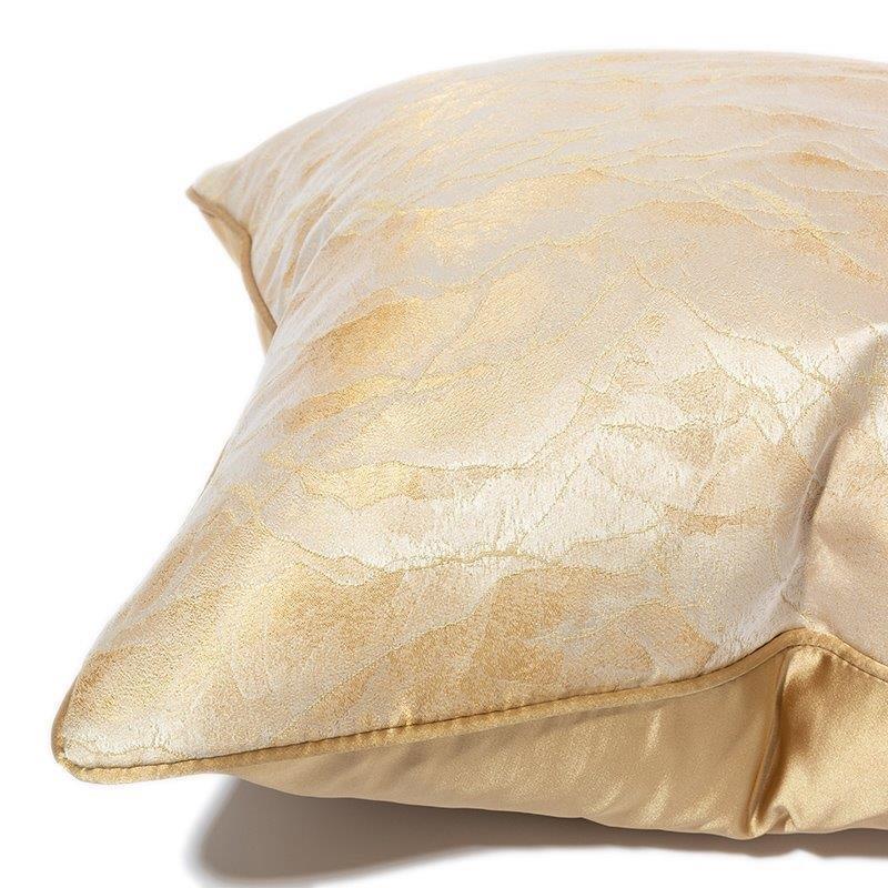 Modern Decorative Champagne Gold Jacquard Pattern Cushion Cover Pillowcase 50*50 cm