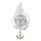 Home Decor White Sailboat Design Pendulum White Wall Clock 73*35 cm