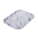 Rectangle Deco White Abstract Plastic Tray 34*26 cm