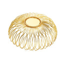 Deco Gold Plated Metal Fruit Basket Fruit Bowl 27.5*27.5*10.5 cm