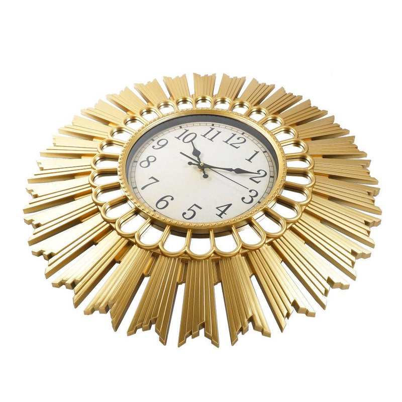 Modern Retro Sun Shape Gold Wall Clock Living Room Office 70*70*5 cm