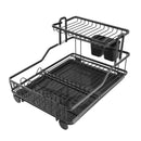 Aluminium Dish Drainer Rack Cutlery Storage Organizer Combo Water Drainer Tray 55*35*27 cm