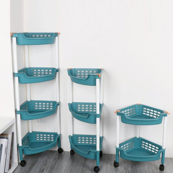 Kitchenware Fruit and Vegetables Trolley Rack 3 Tier Multi Layer 35.5*45.5*74 cm