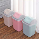 Multicolor Swing Top Rubbish Bin Plastic Waste Bin Trash Bin for Home Kitchen Office 24*26 cm