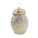 Home Decor Middle Eastern Craft Antique Jar Shape Ceramic Vase Flower Vase Silver Gold 17*32 cm