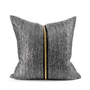 Modern Decorative Metallic Grey Gold Stripe Belt Cushion Cover Pillowcase 50*50 cm