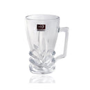 Glass Tea and Coffee Mug with Handle Set of 6 270 ml