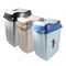 Multicolor Swing Top Rubbish Bin Plastic Waste Bin Trash Bin for Home Kitchen Office 50*38*69 cm