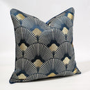 Modern Decorative Gold Indigo Peacock Feather Pattern Cushion Cover Pillowcase 50*50 cm