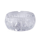 Crystal Cut Modern Clear Round Glass Ashtray 11.5*5.35 cm