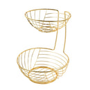 Contemporary Style Iron Fruit Vegetable Basket 2 Tier 27*27*35 cm