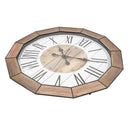 Modern Retro Hexagonal Tarnish Brown Wall Clock Living Room Office 60 cm