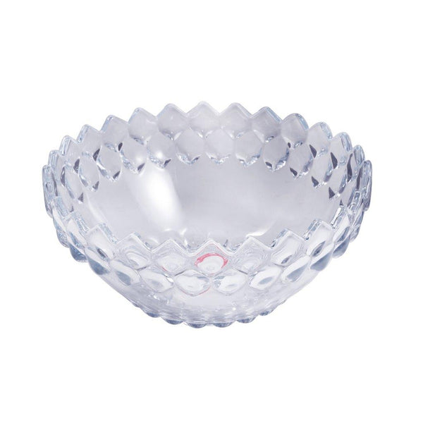 Crystal Cut Glass Fruit and Salad Bowl Pasta Serving Set of 7 Pcs big - 24 cm ; small - 11 cm