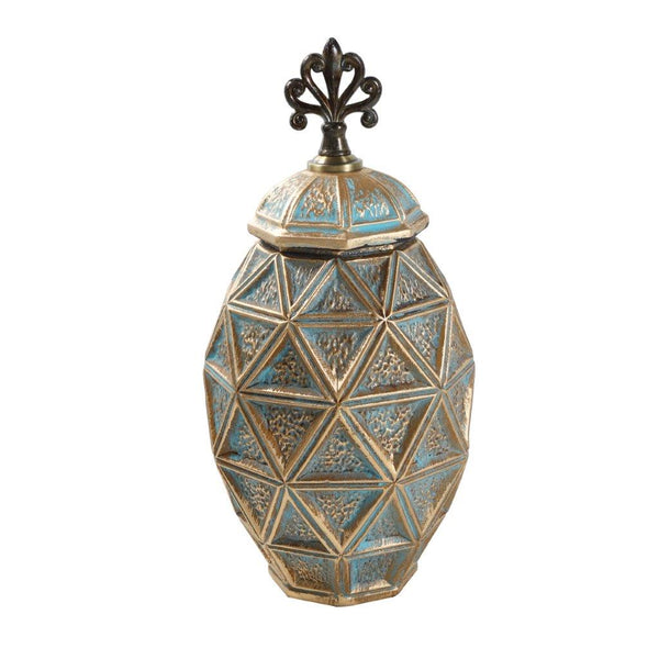 Home Decor Modern Craft Sphere Shape Ceramic Vase Flower Vase Rustic Gold 16.7*16.7*34 cm