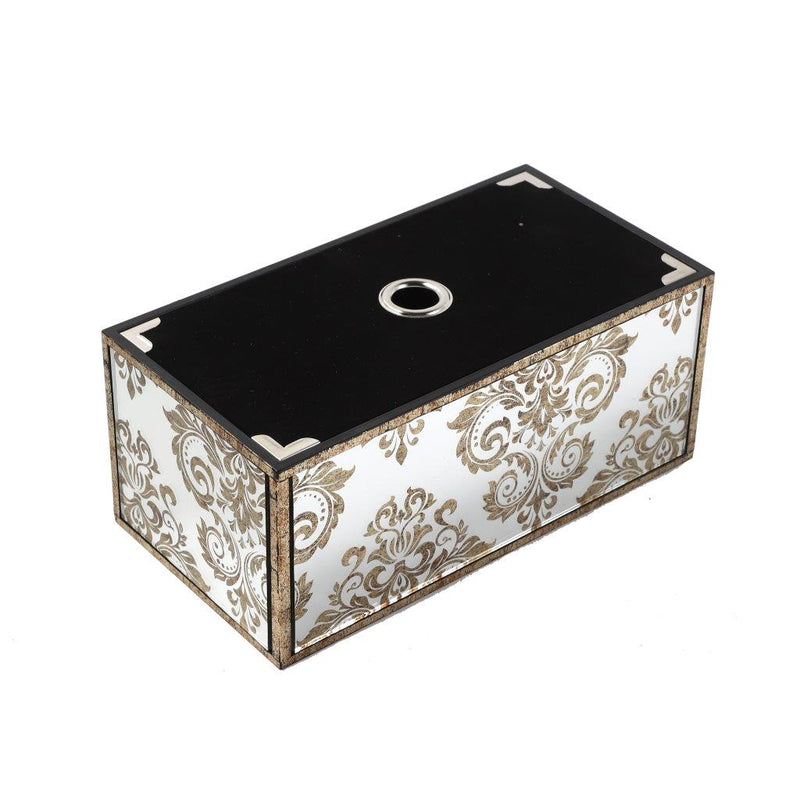 Deco Floral Print Mirror Body Tissue Box 24*12.5*10 cm