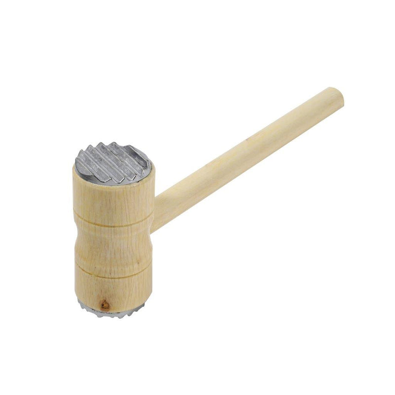 Metal and Wood Meat Hammer Tenderiser Double Headed