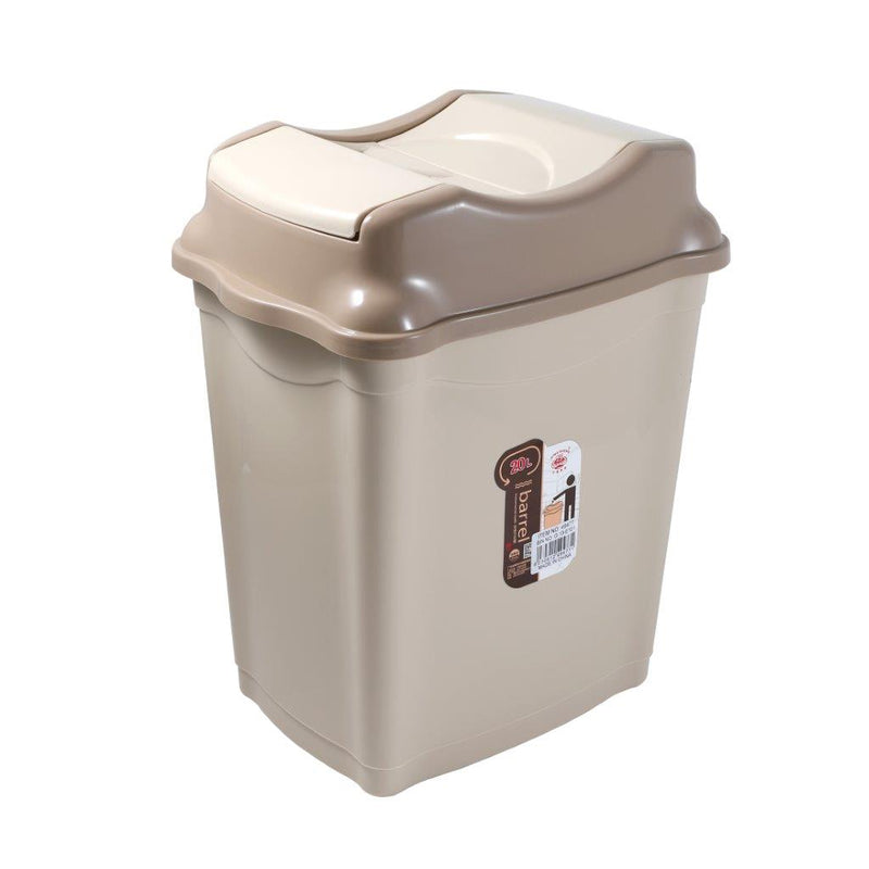 Multi-color Swing Top Rubbish Bin Plastic Waste Bin Trash Bin for Home Kitchen Office 23*16*26 cm