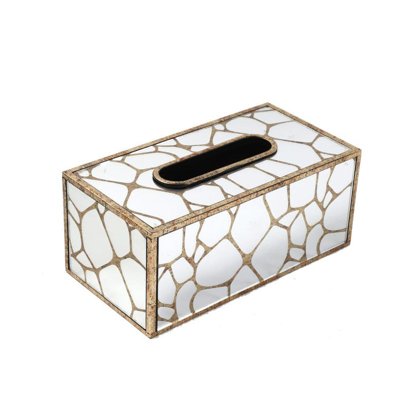 Deco Mosaic Print Mirror Body Tissue Box 24*12.5*10 cm