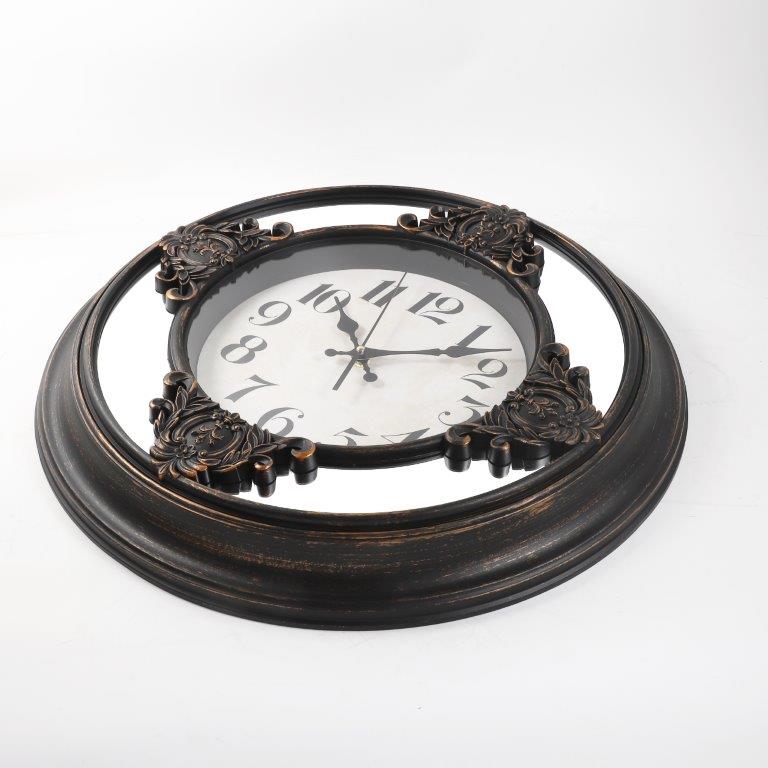 Luxury Vintage Retro Round Brown Frame Wall Clock 50.8*50.8*5.7 cm