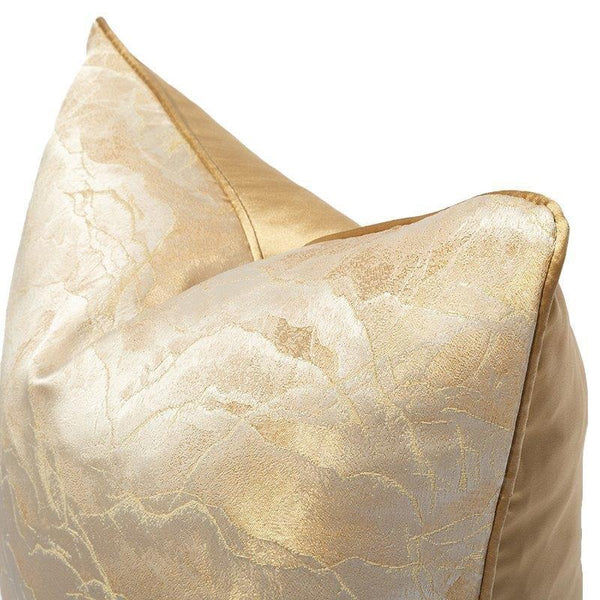 Modern Decorative Champagne Gold Jacquard Pattern Cushion Cover Pillowcase 50*50 cm