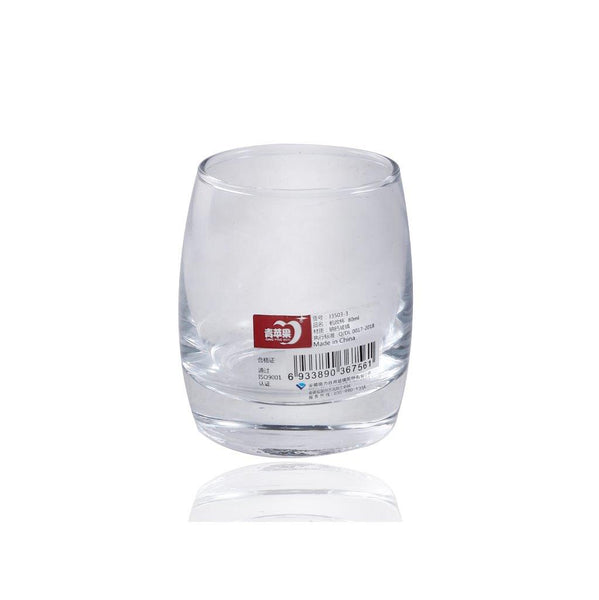 Crystal Glass Heavy Base Round Multi Beverage Drinking Tumblers Set of 6 90 ml