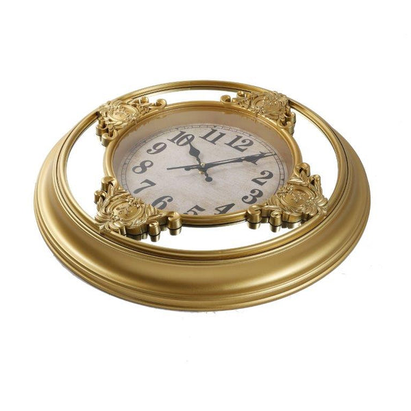 Luxury Vintage Retro Round Gold Frame Wall Clock 50.8*50.8*5.7 cm