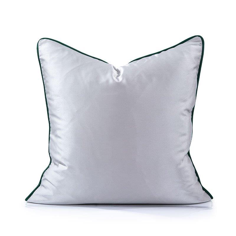 Modern Decorative Satin Silver Emerald Forest Green Textured Velvet Stripe Cushion Cover Pillowcase 50*50 cm