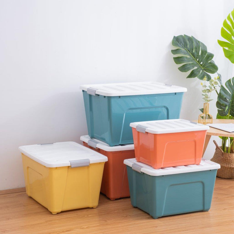 Multipurpose Plastic Storage Box with Lid Laundry Basket 24.5 cm