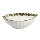 White Ceramic Gold Rim Oval Bowl Platter Fine Porcelain Dinnerware Tableware Serving Dish 31*20*8.5 cm