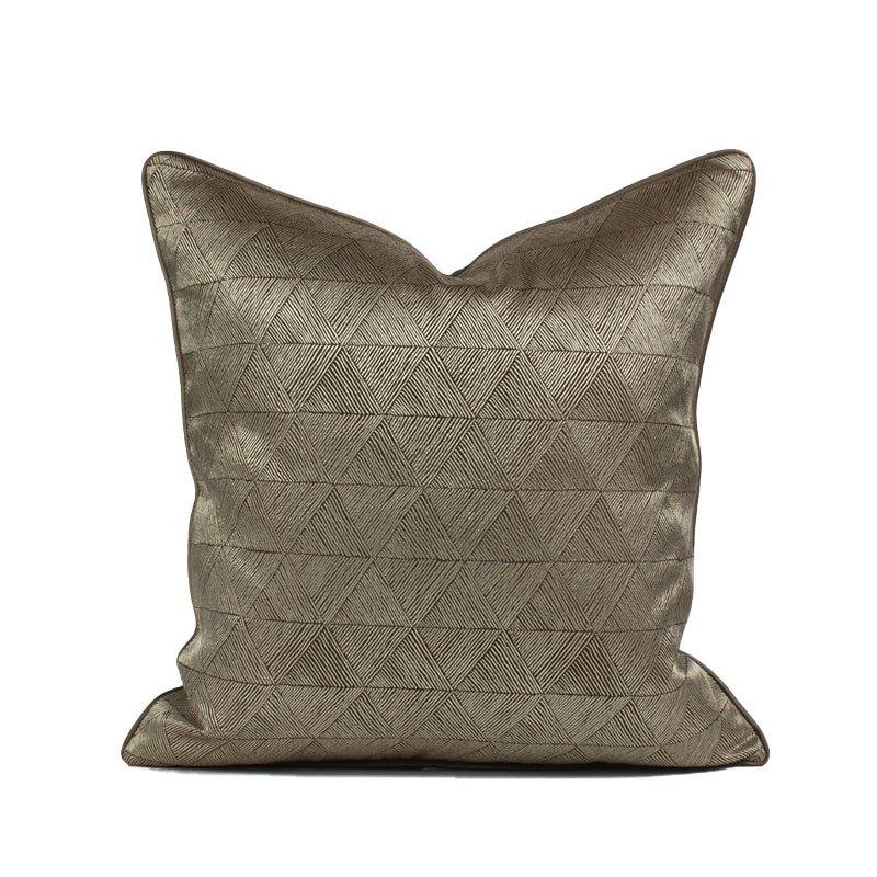 Modern Decorative Light Coffee Geometric Texture Fairlane Cushion Cover Pillowcase 50*50 cm